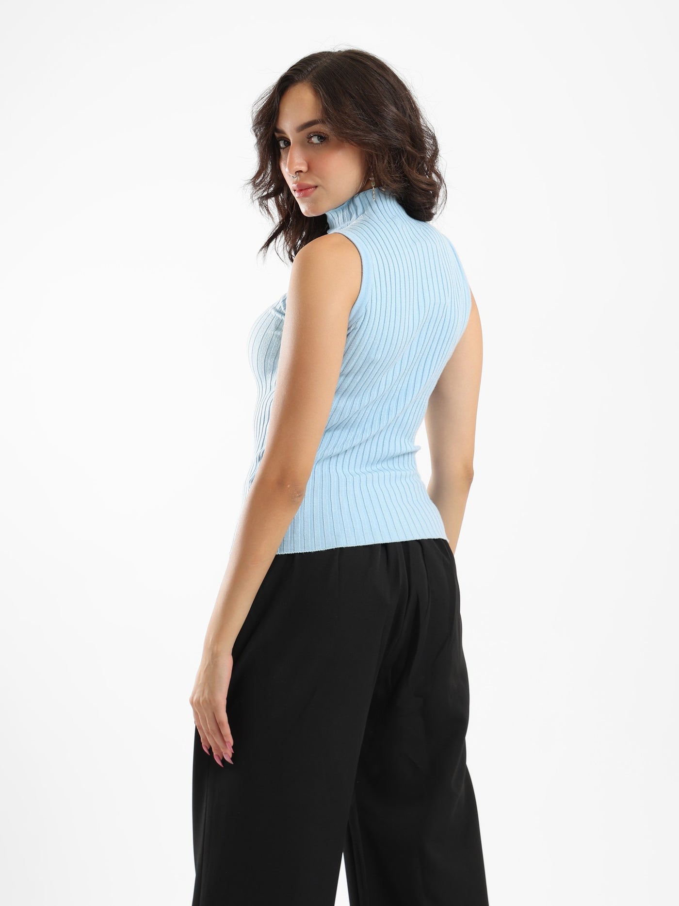 Top - Ribbed - High Neck