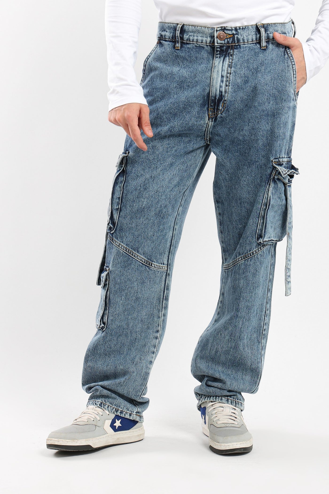 Jeans Cargo - Side Flap Pockets