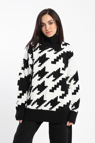 Pullover - Houndstooth - Oversized