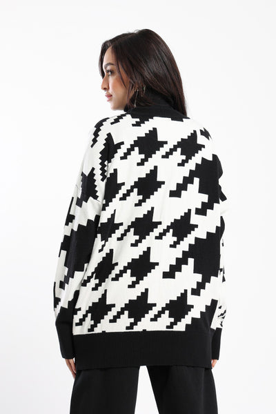 Pullover - Houndstooth - Oversized