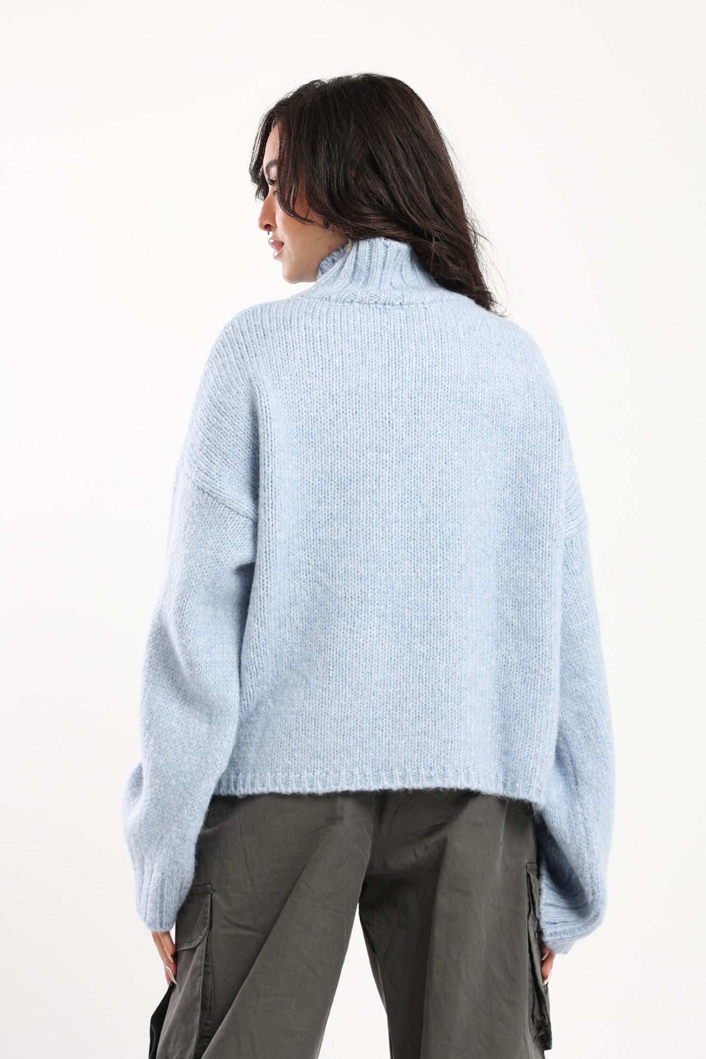Pullover - Wide Sleeves - High Neck