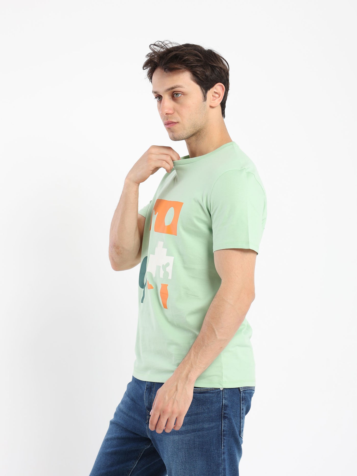 T-Shirt - "Minimal Shapes" Front Print - Regular Fit