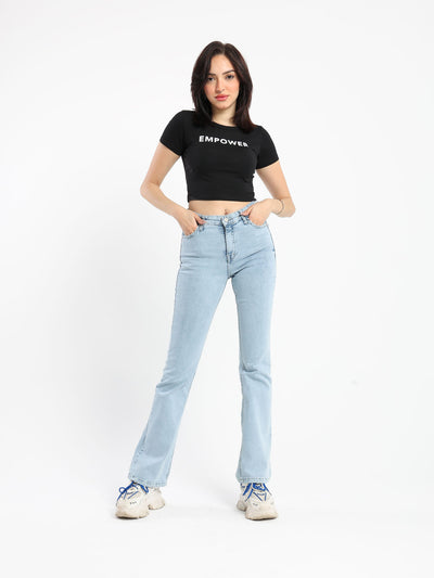T-Shirt - Empower Print - Cropped