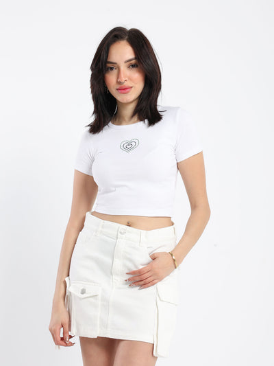 T-Shirt - "Front Heart" - Cropped