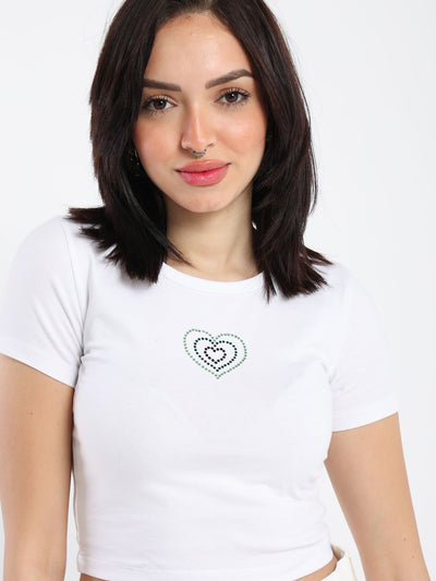 T-Shirt - "Front Heart" - Cropped