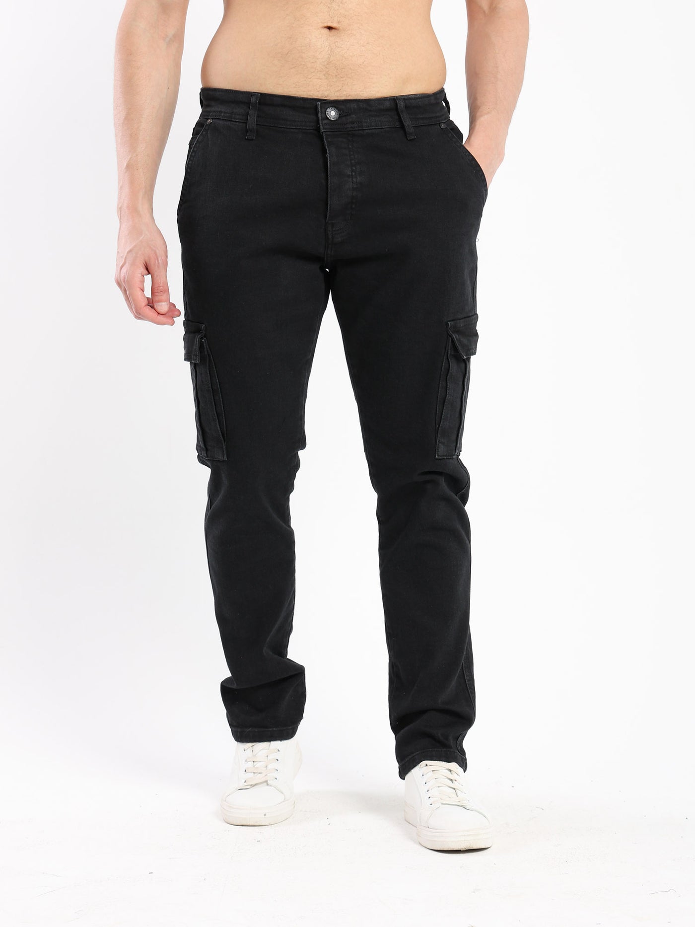 Jeans Cargo Slim Denim Pants