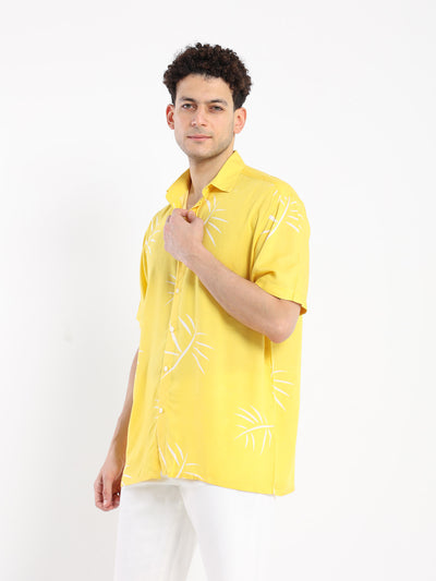Shirts Aop Big Leaves Relaxed Shirt