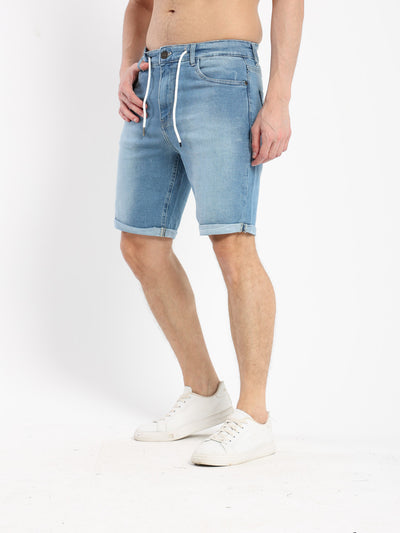 Jeans Denim Shorts With Drawcord