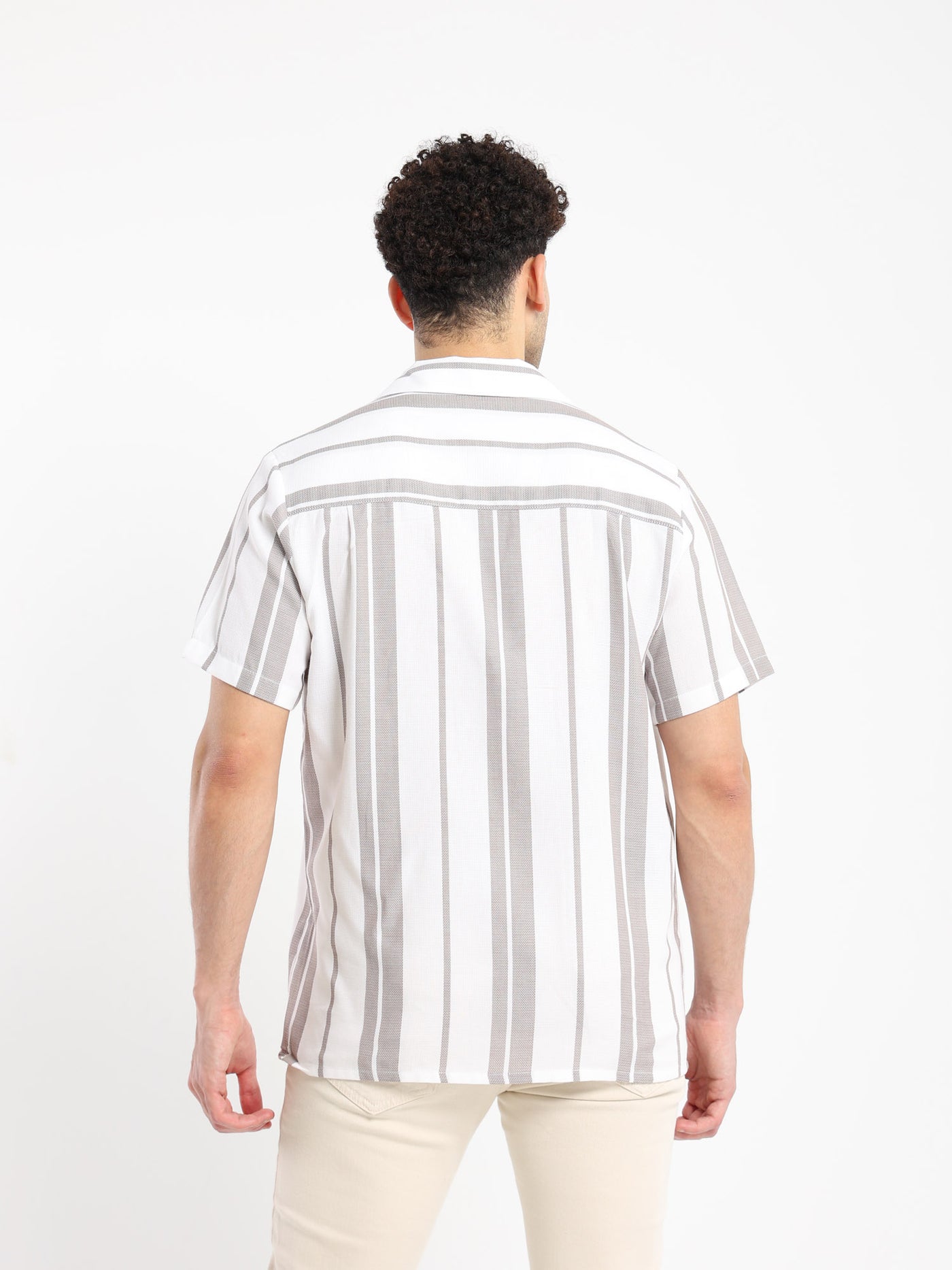 Shirts Striped Textured Campshirt
