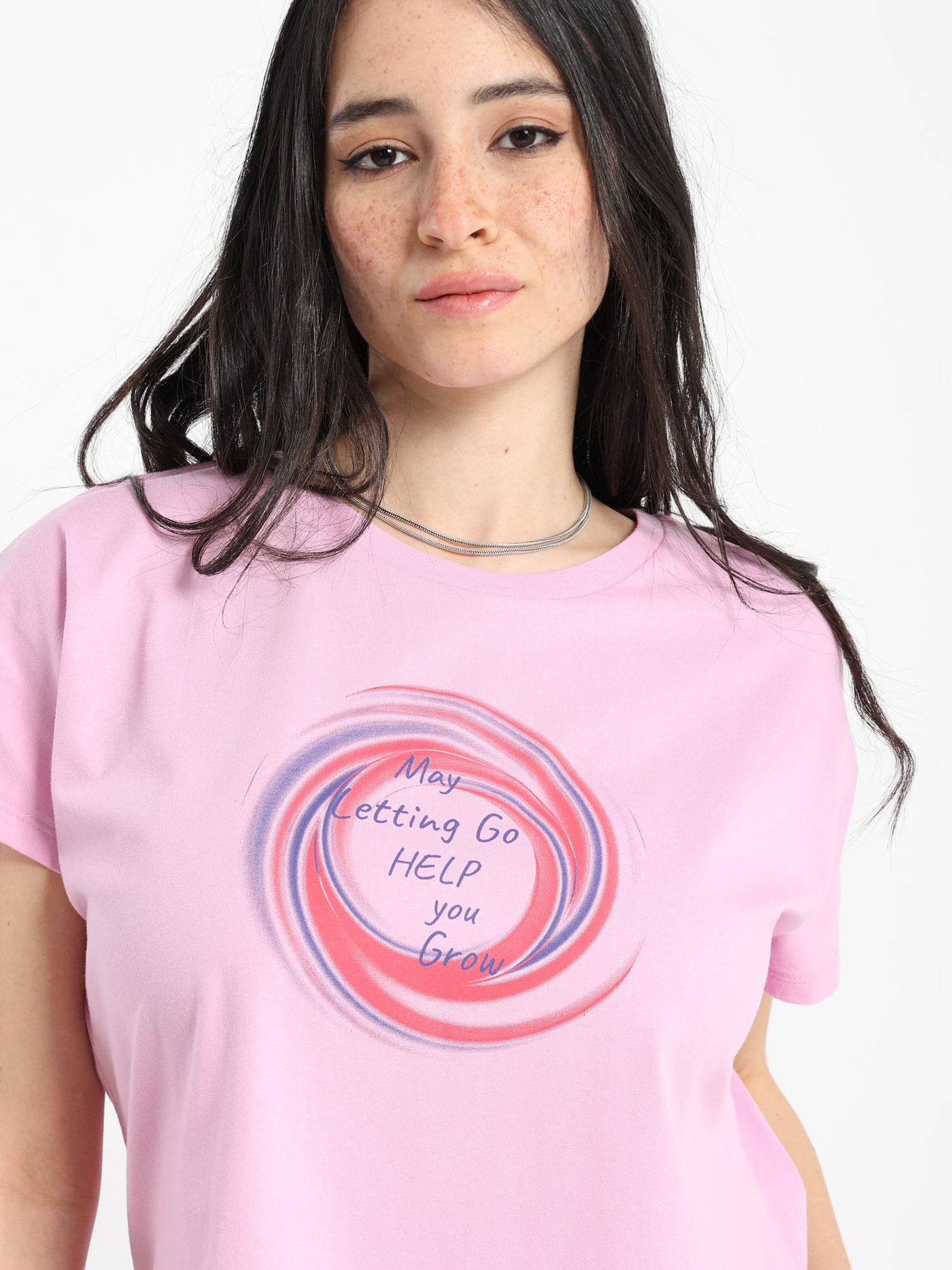 T-Shirt - "May Letting Go" Print - Slit Sides