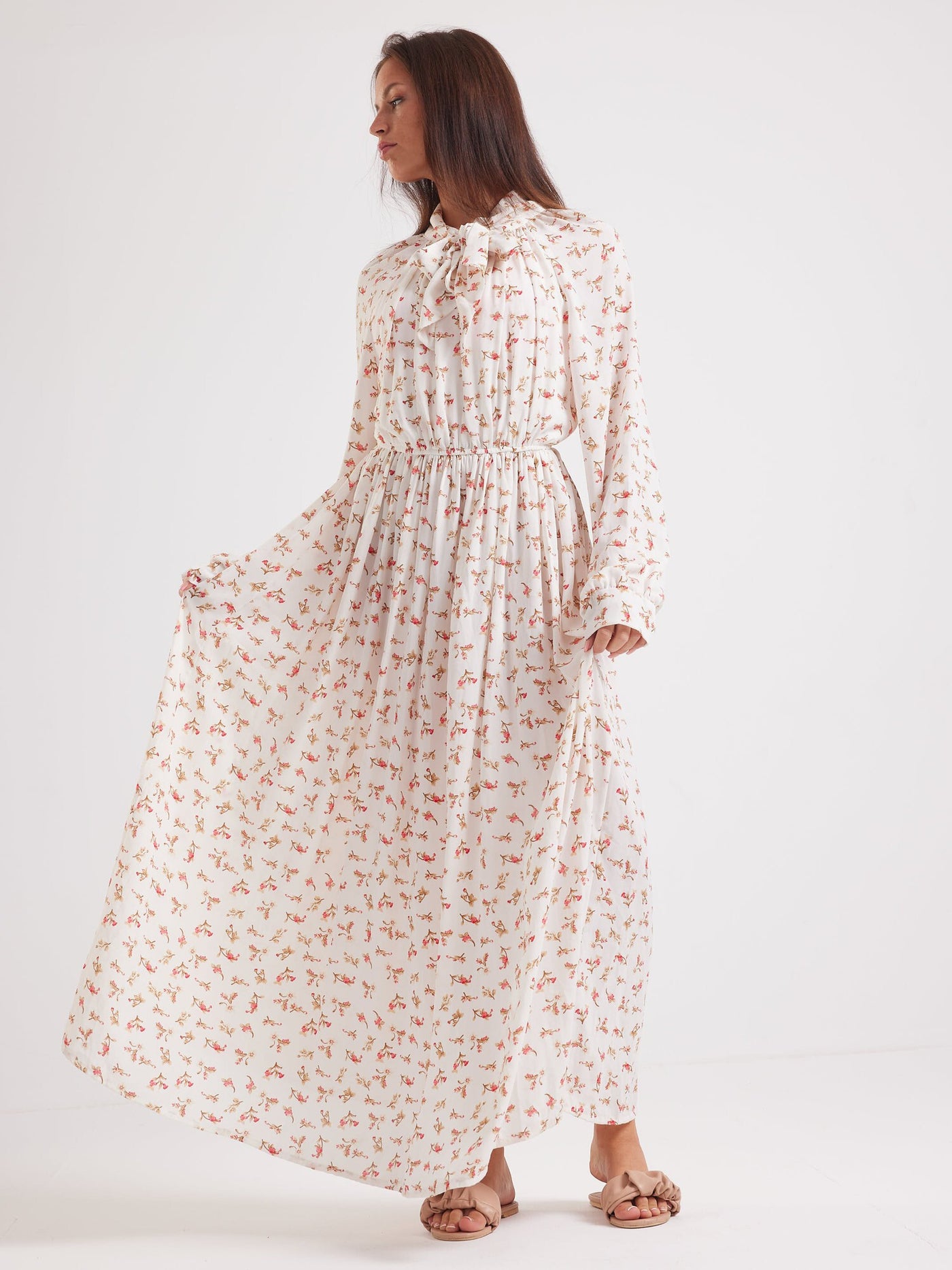 Dress - Maxi Length - Floral Patterned