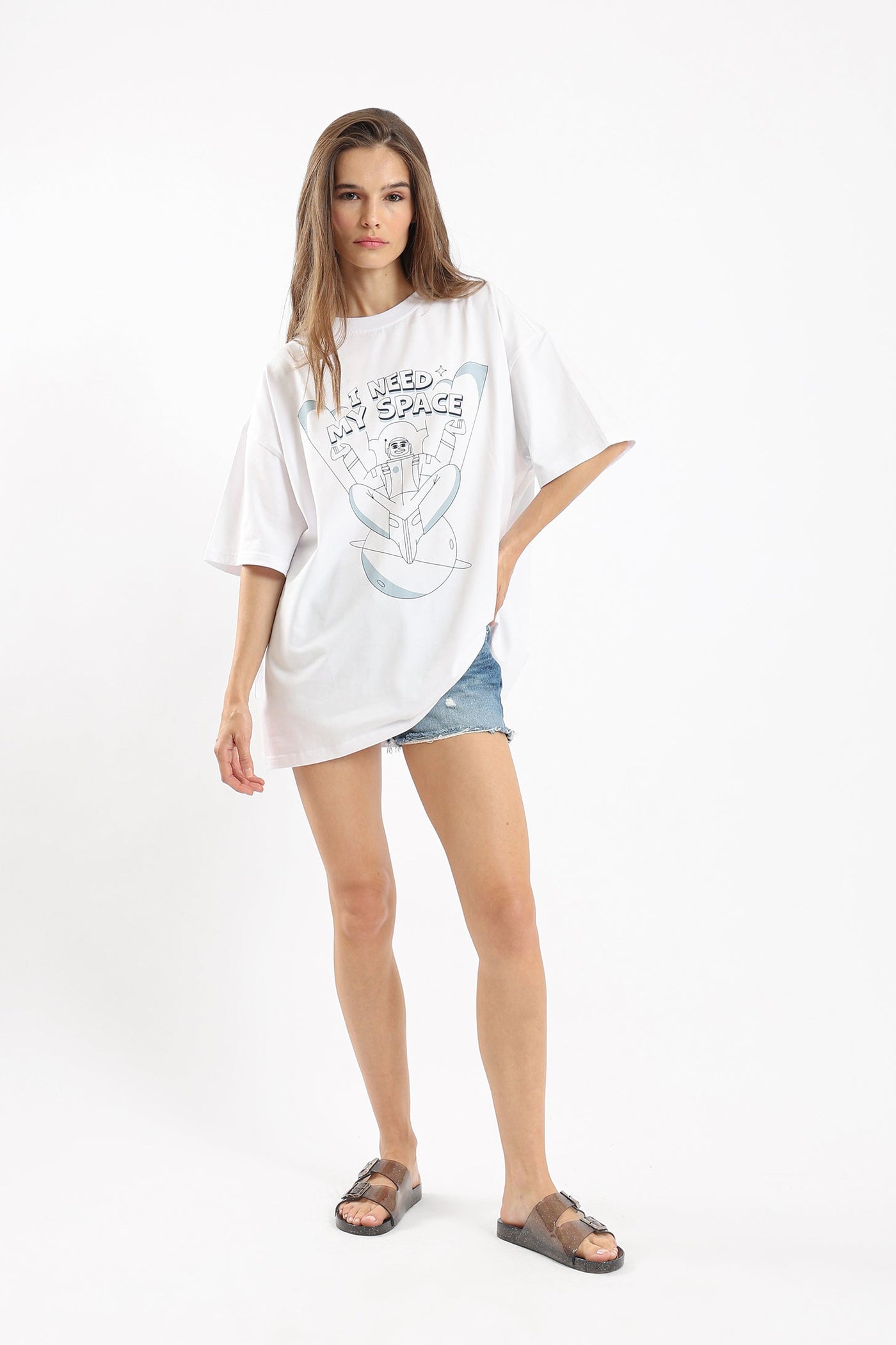 Unisex T-Shirt - Oversized - "I Need My Space" Print