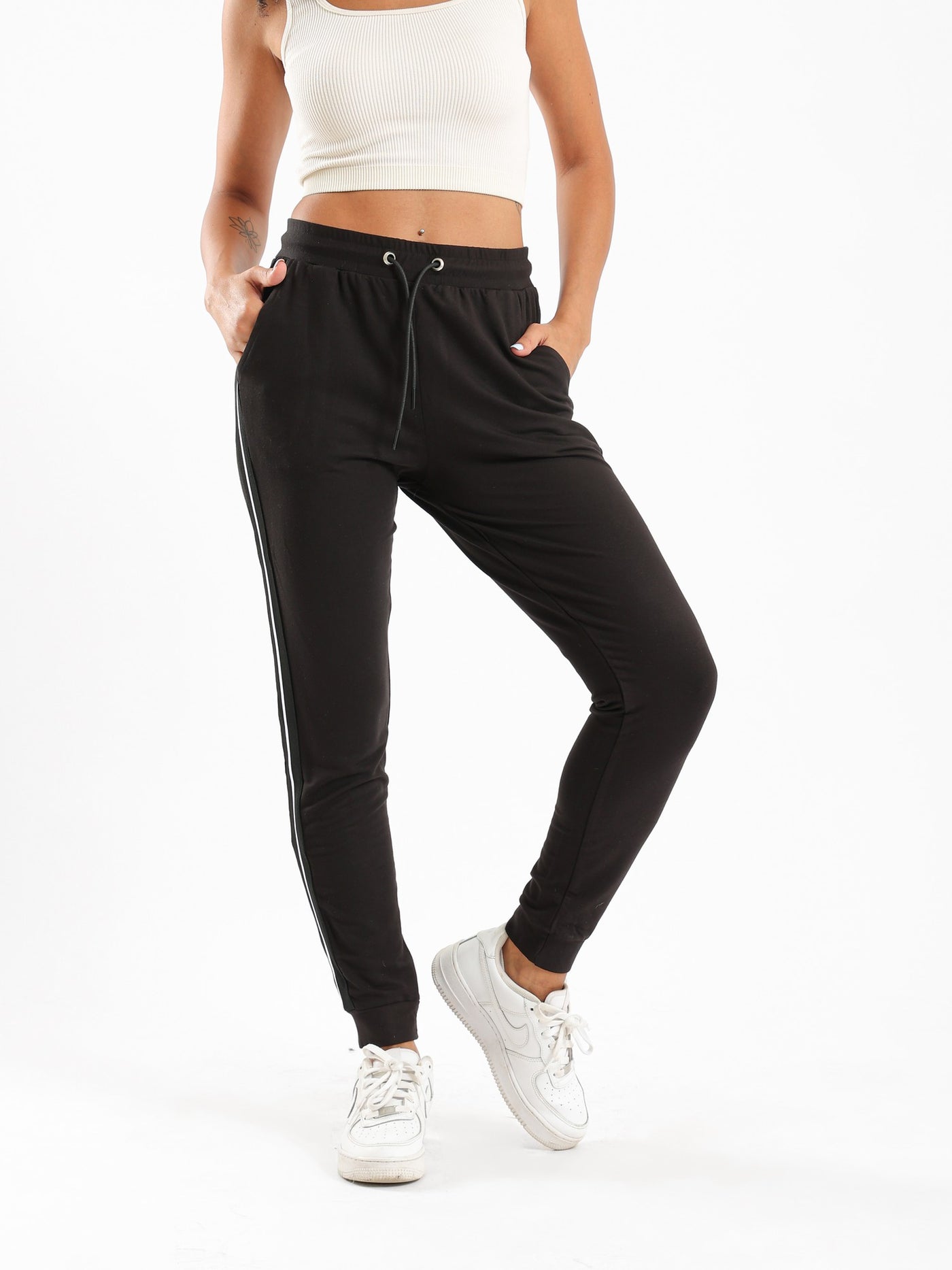 Sweatpants - Slim Fit - Side Strips