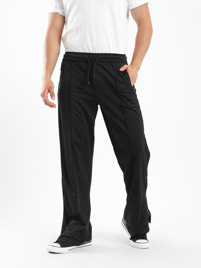 Sweatpants - Side Buttoned - Elastic Waist