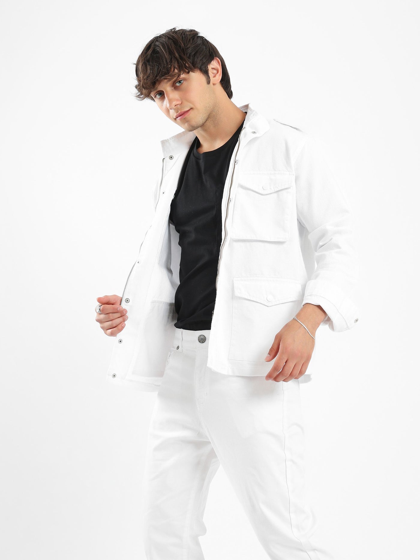 Jacket - Zipper With Snap Closure - With Pockets