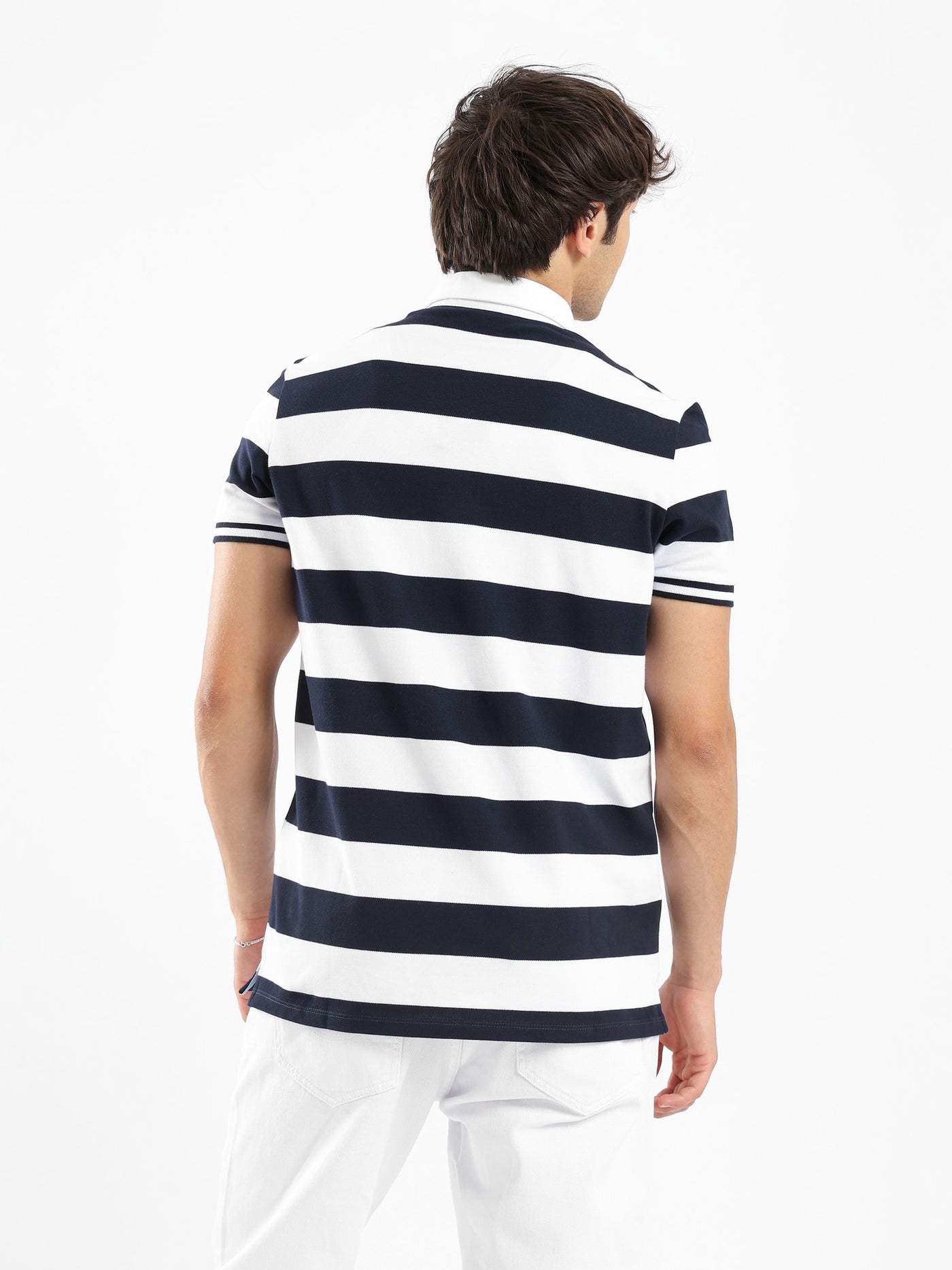 Polo Shirt - Turn Down Neck - Striped