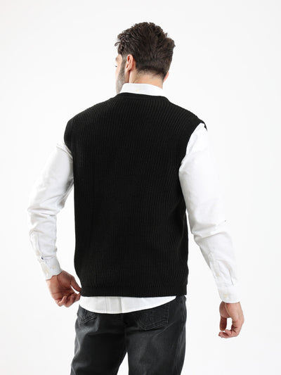 Vest - Knitted - Plain