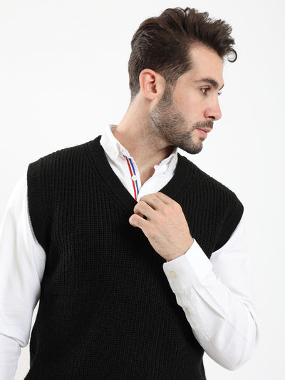 Vest - Knitted - Plain