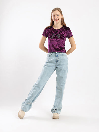 Denim Pants - With Pockets - Fly Zip Closure