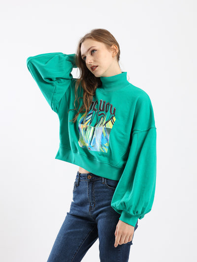 Sweatshirt - Cropped Design - High Neck