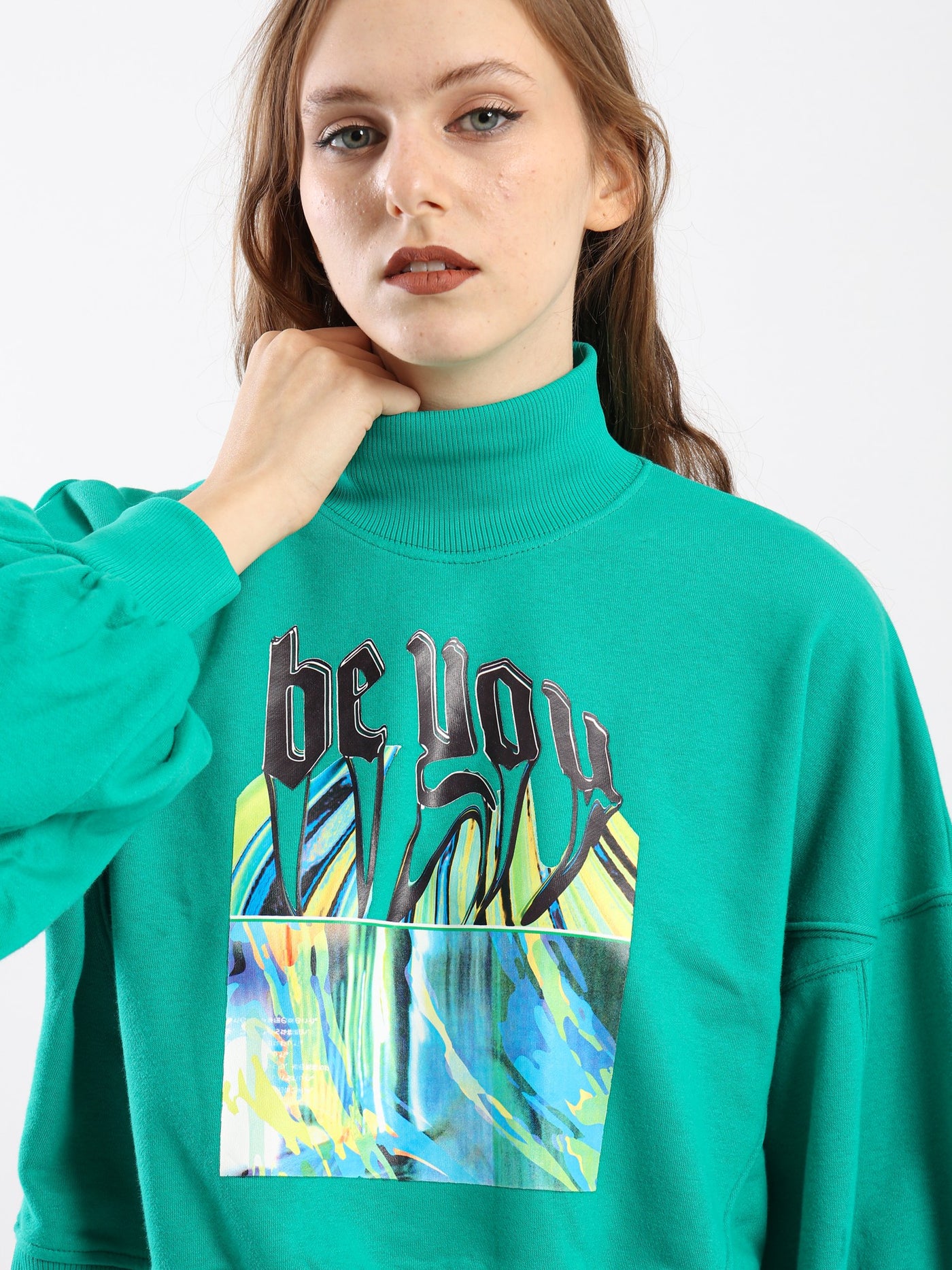 Sweatshirt - Cropped Design - High Neck