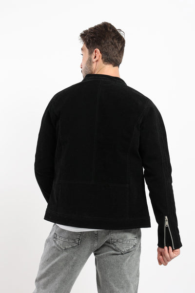 Jacket - Suede - Front Slanted Pockets
