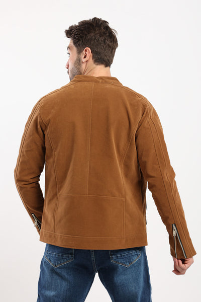 Jacket - Suede - Front Slanted Pockets