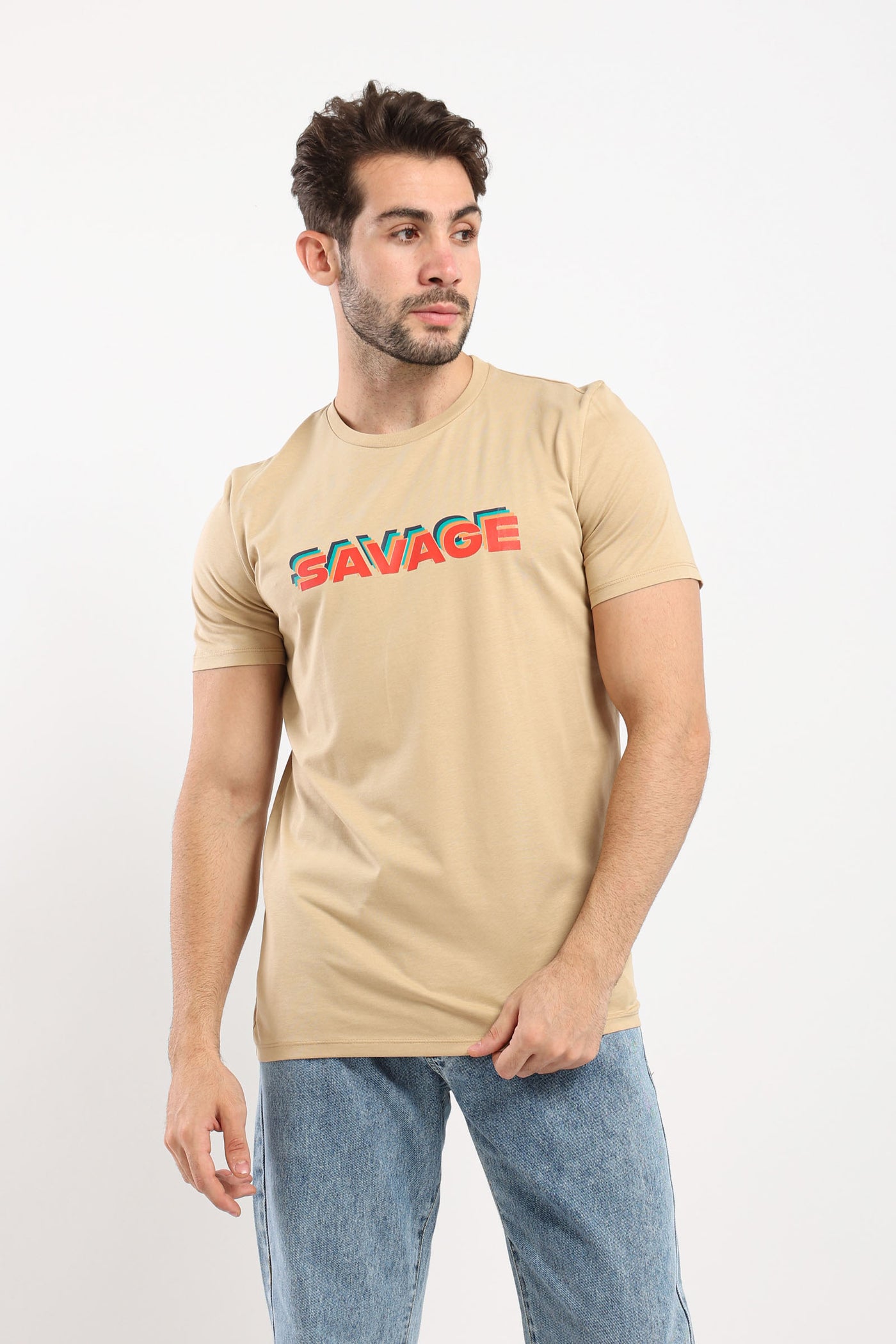 T-Shirt - Round Neck - "Savage" Print