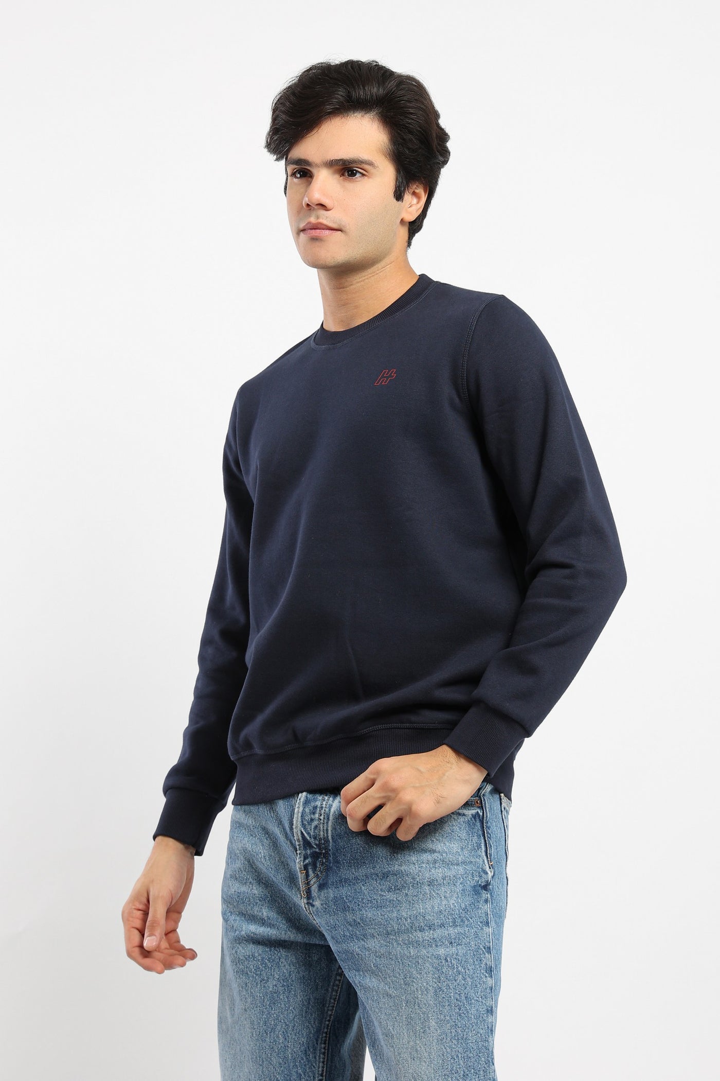 Sweatshirt - Chest Logo Print - Long Sleeves
