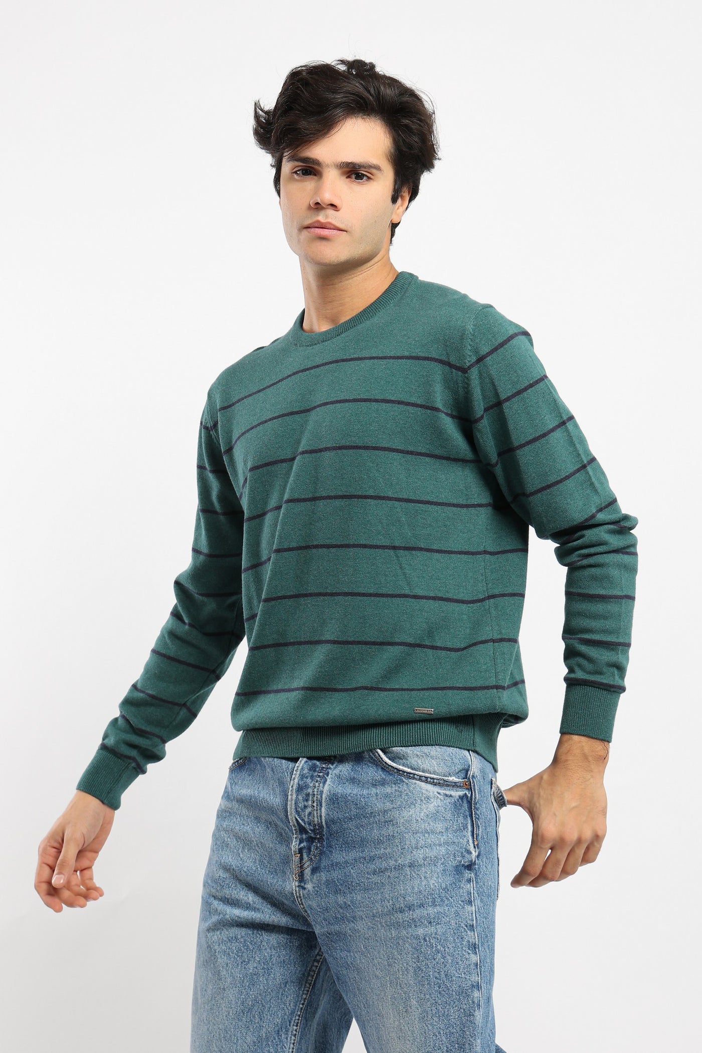 Pullover - Striped - Round Neck