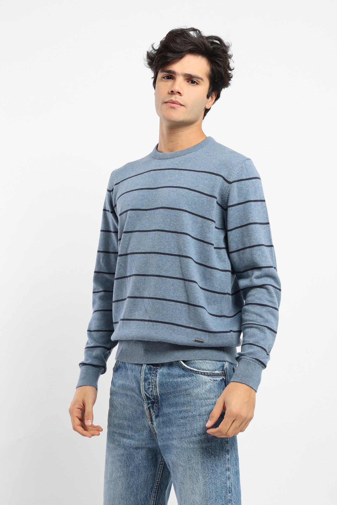 Pullover - Striped - Round Neck