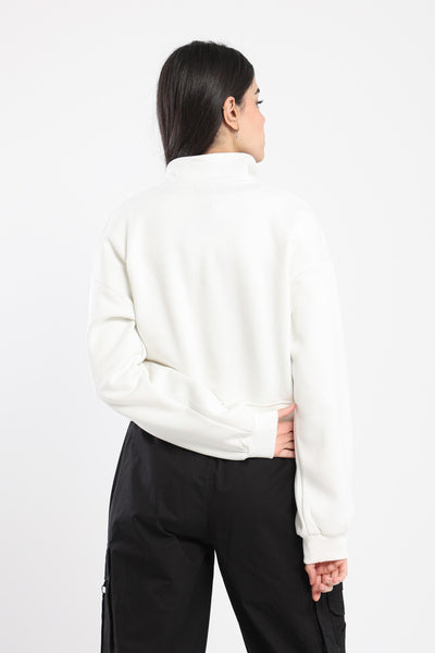 Sweatshirt- Cropped - Quarter Zipper