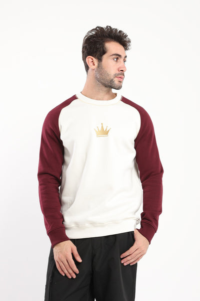 Sweatshirt - Bi-tone - Front Embroidered Crown