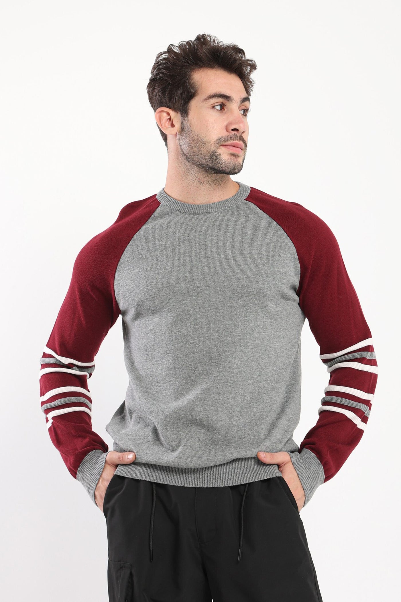 Sweater - Tri-tone - Raglan Sleeves