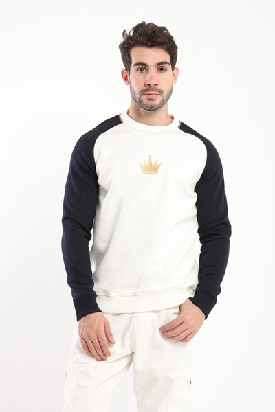 Sweatshirt - Bi-tone - Front Embroidered Crown