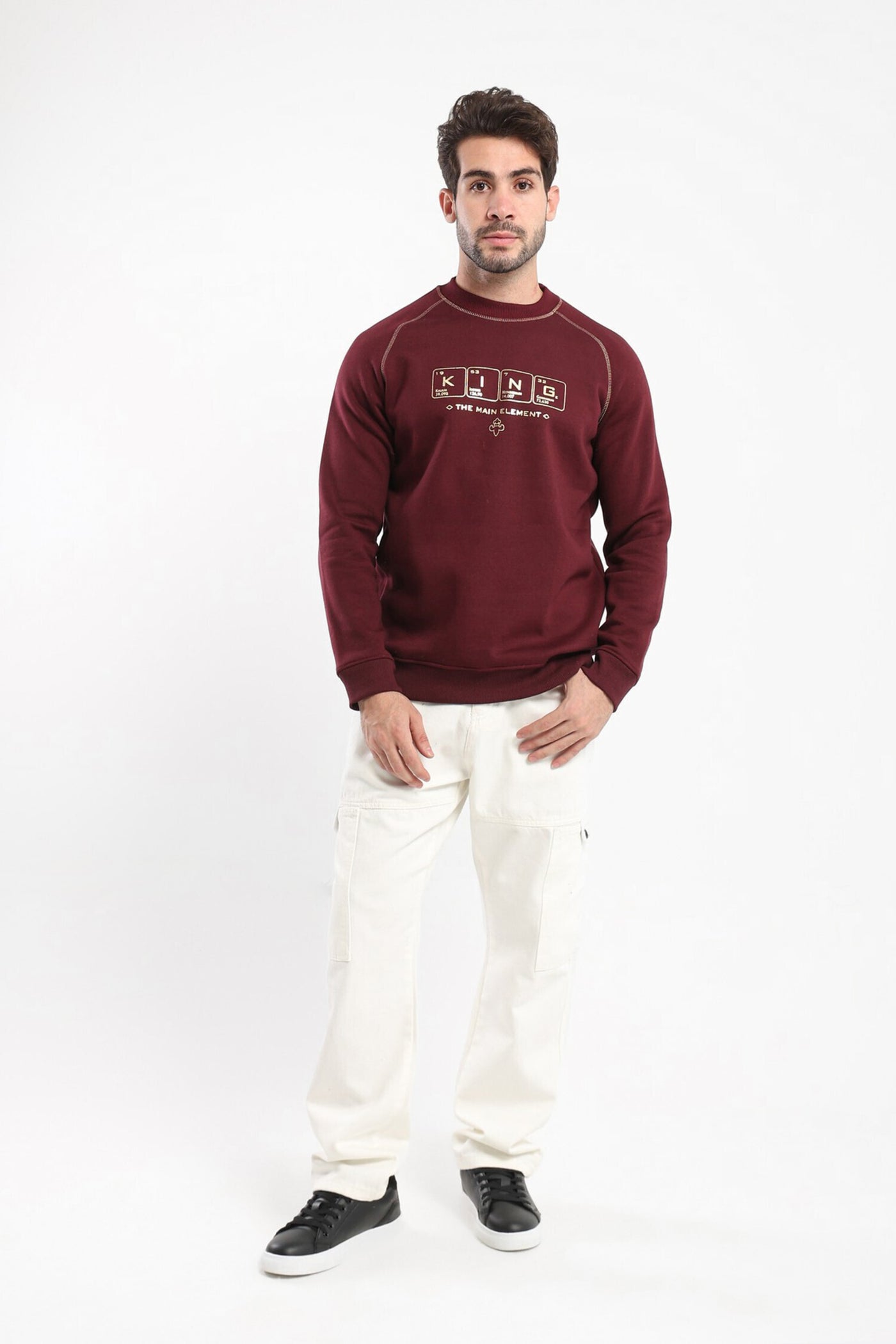 Sweatshirt - Front Print - Raglan Sleeves