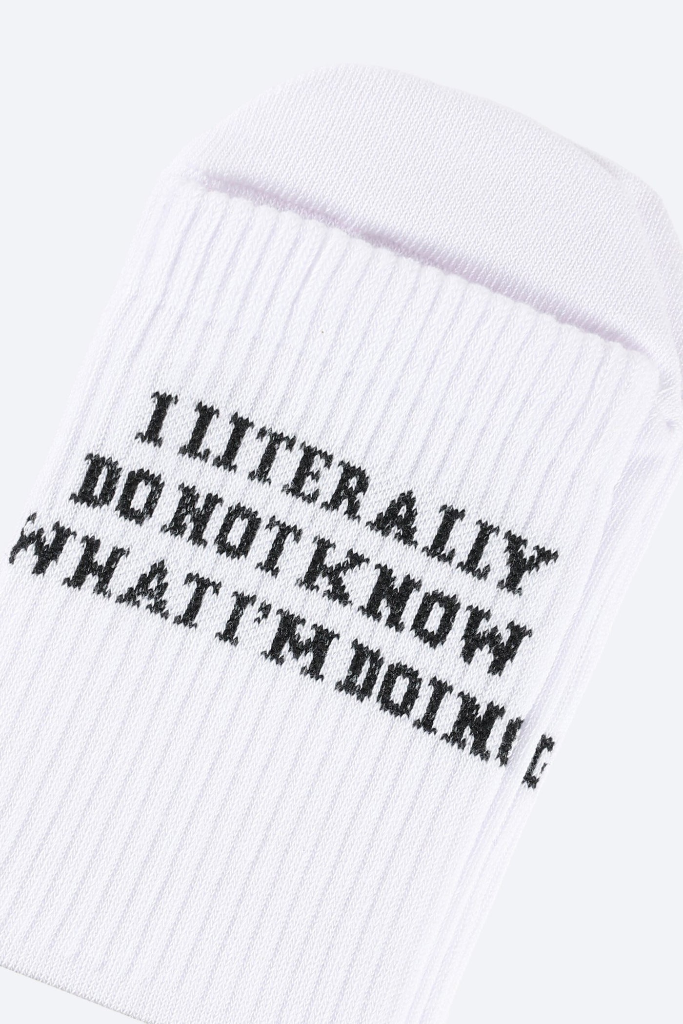 Sock - Text Print - Long Length