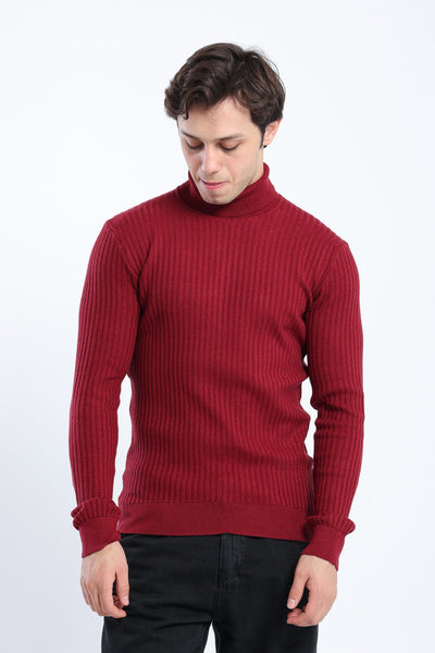 Pullover - Turtle Neck - Ribbed