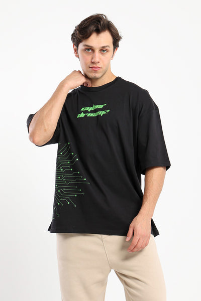 T-Shirt - Oversized - "Cyber Dreams" Print