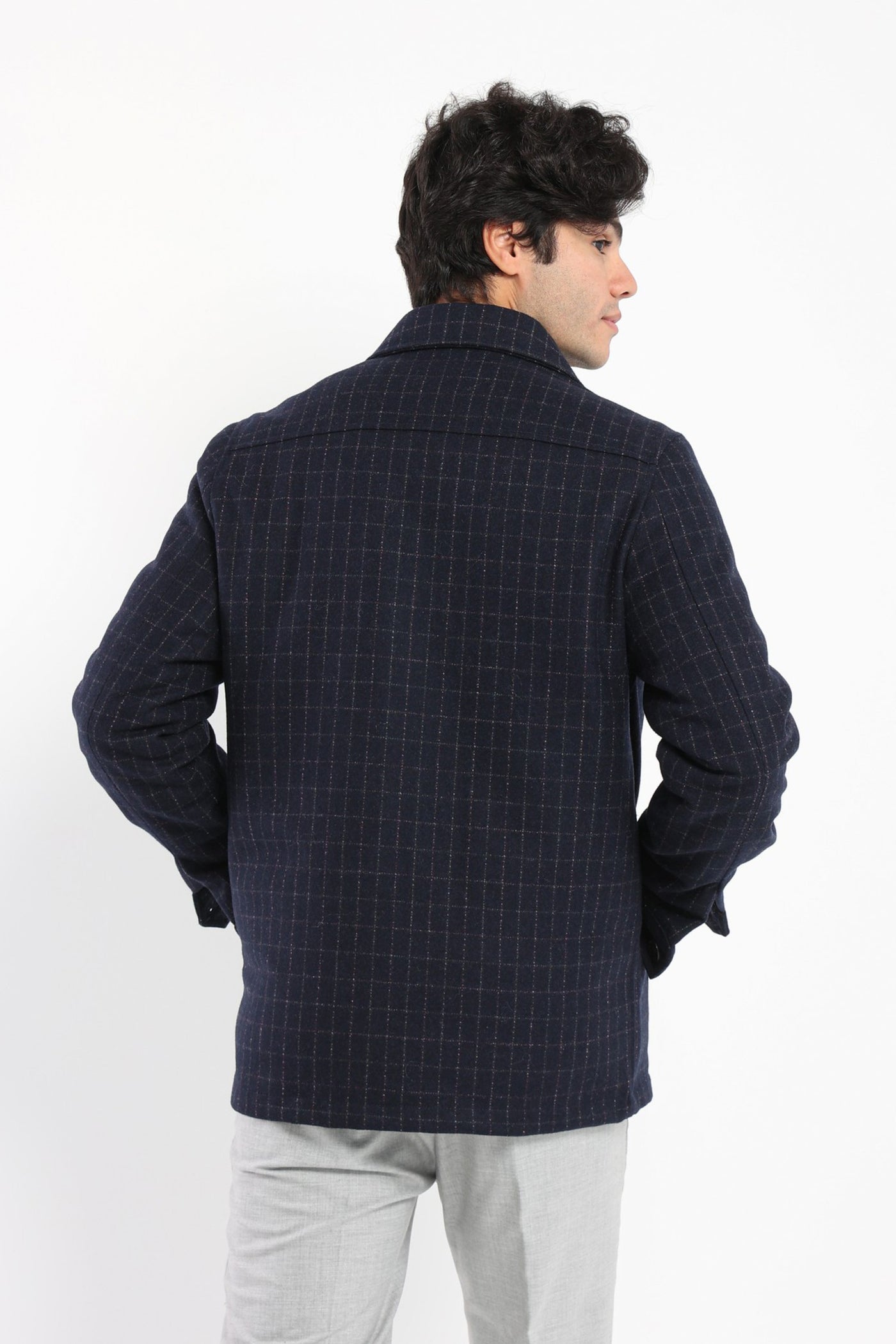 Overshirt Jacket - Checkered - Button Closure