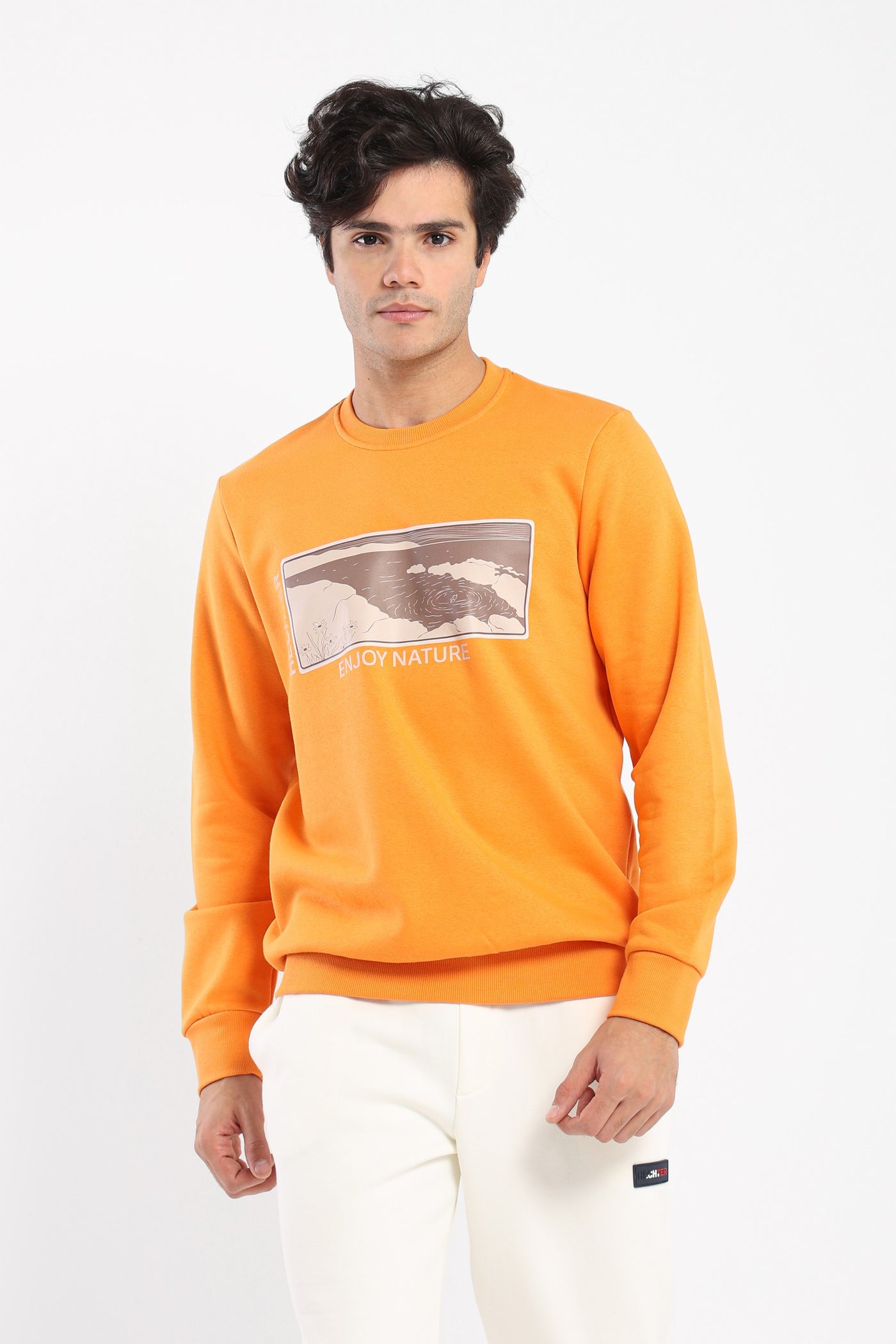 Sweatshirt - Front Print - Long Sleeves
