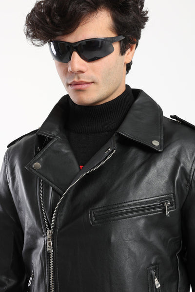 Biker Jacket - Leather - Zipper Detail