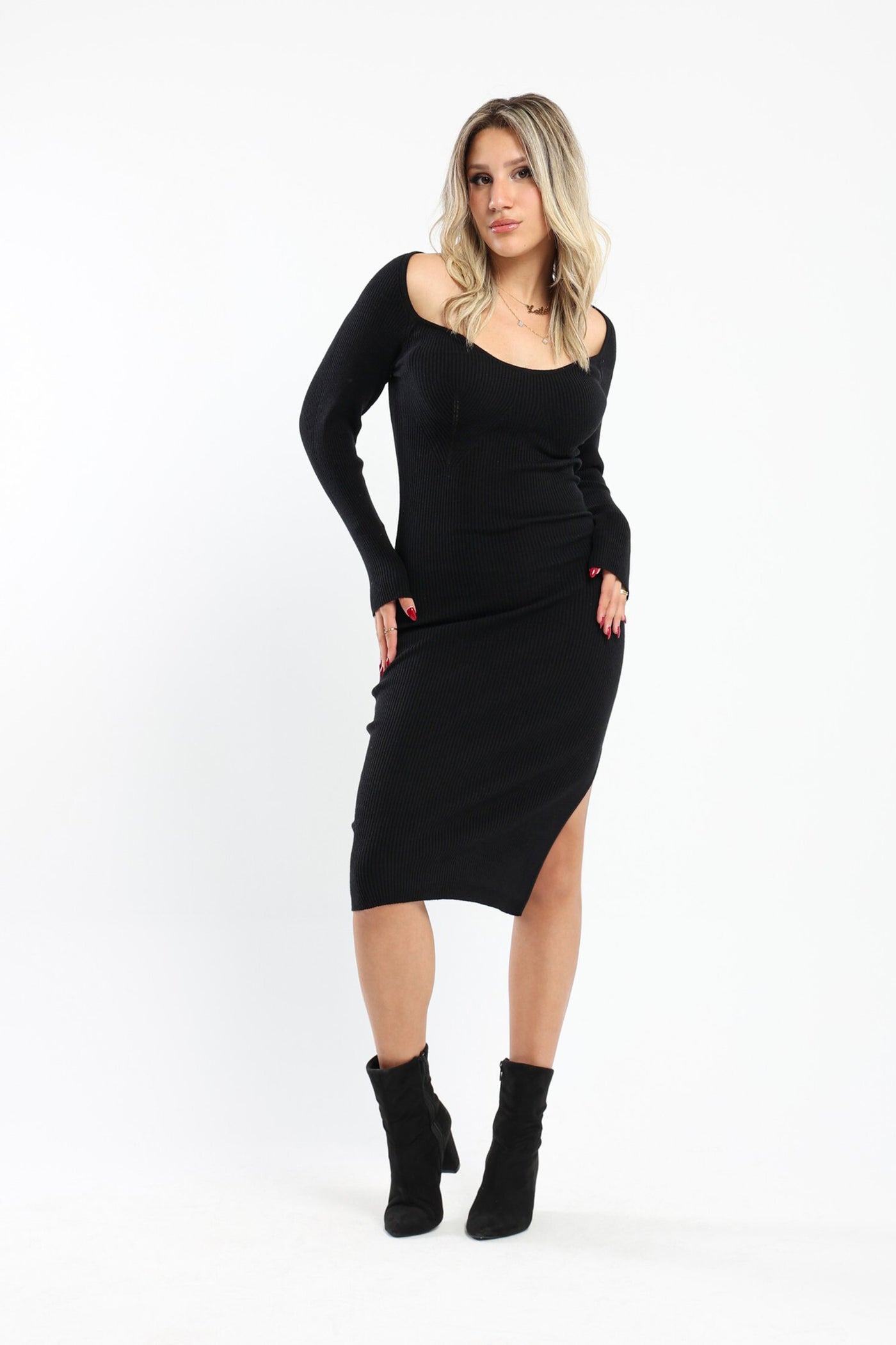 Dress - Bodycon - Cut-out Side