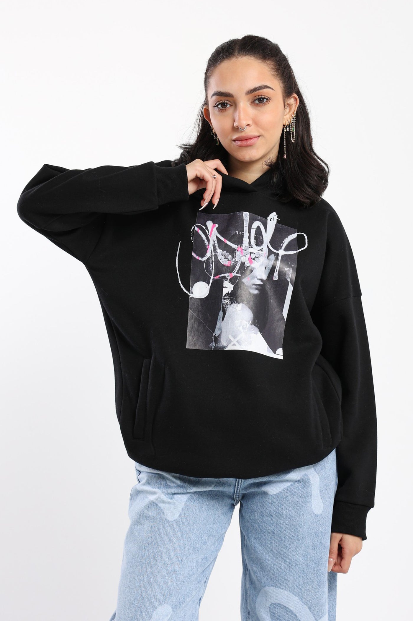 Hoodie - Oversized - Front Print