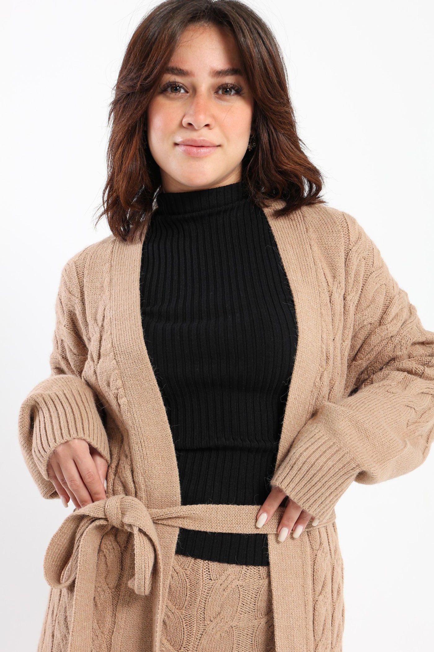 Cardigan - Cable Knit - Opened