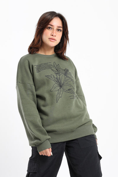 Sweatshirt - "Floral" Print