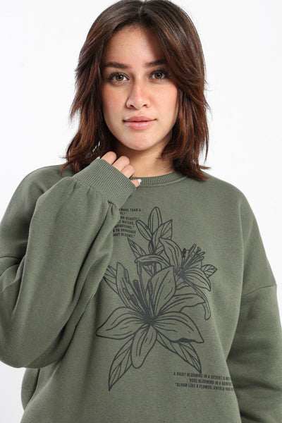 Sweatshirt - "Floral" Print