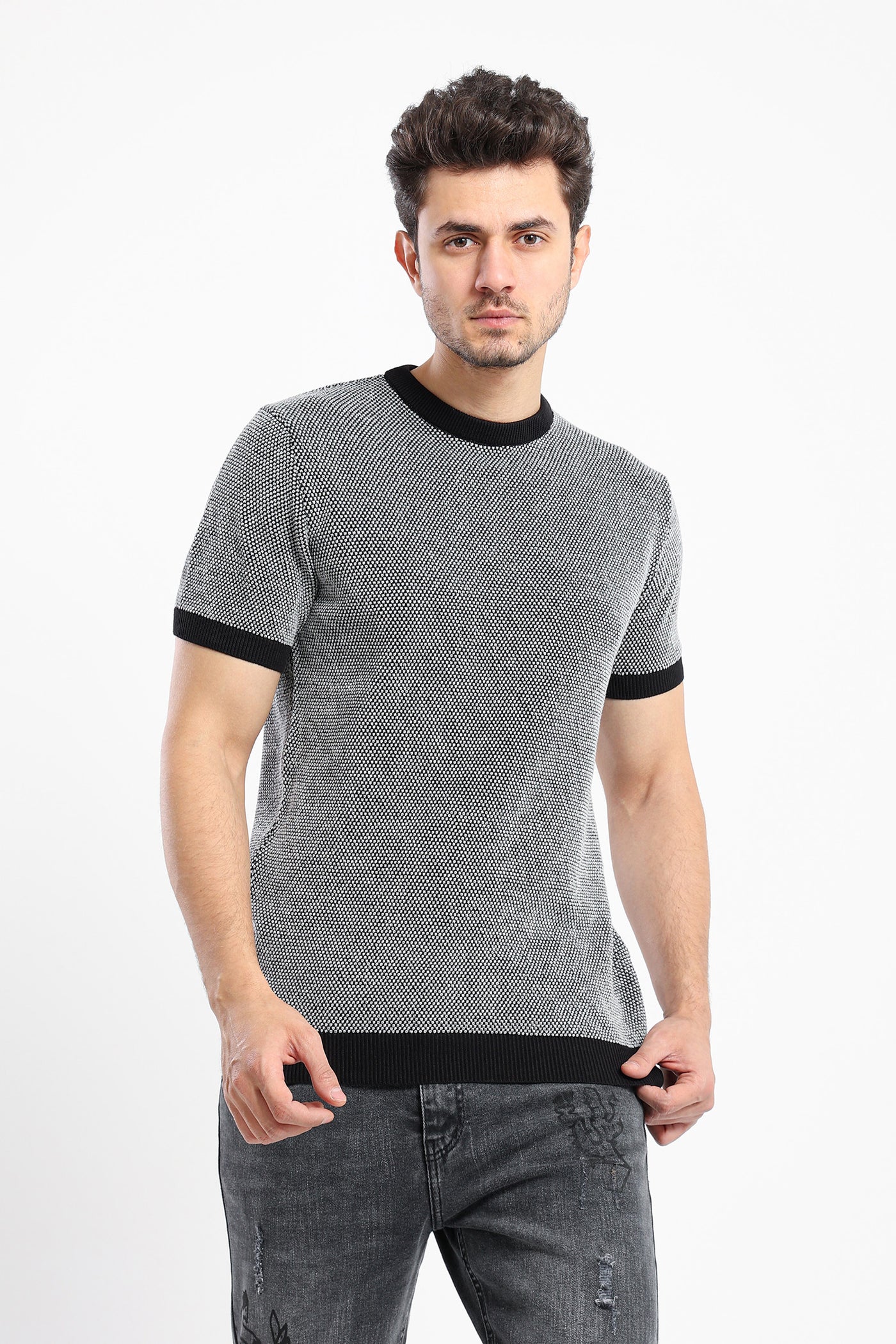 Knitted T-Shirt - Textured
