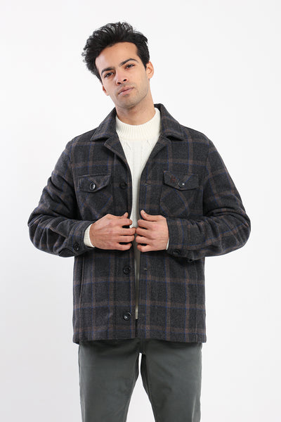 Overshirt - Checkered - Leather Inside