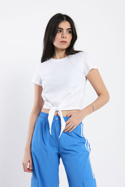 Basic Top -  Short Sleeves - Tie Front